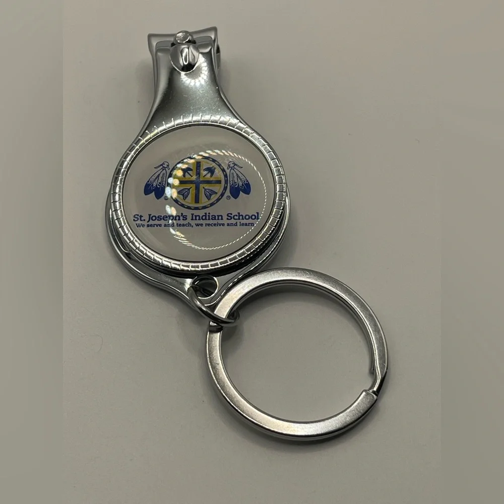 Saint Joseph Indian School Silver Nail Clipper Bottle Opener Keychain
